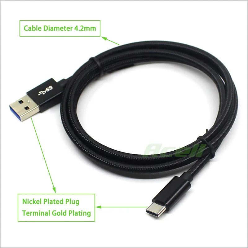 Высококачественный Кабель USB 3 0 Type-C для портативных жестких дисков Transcend ESD350C ESD250C