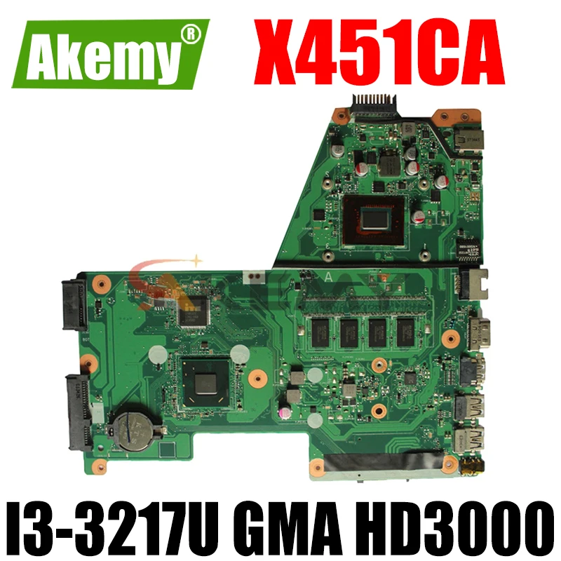 

Akemy материнская плата для ноутбука Asus X451CA F451 F451C X451CA материнская плата REV.2.1 HM77 SR0N9 I3-3217U с 2G RAM GMA HD 3000