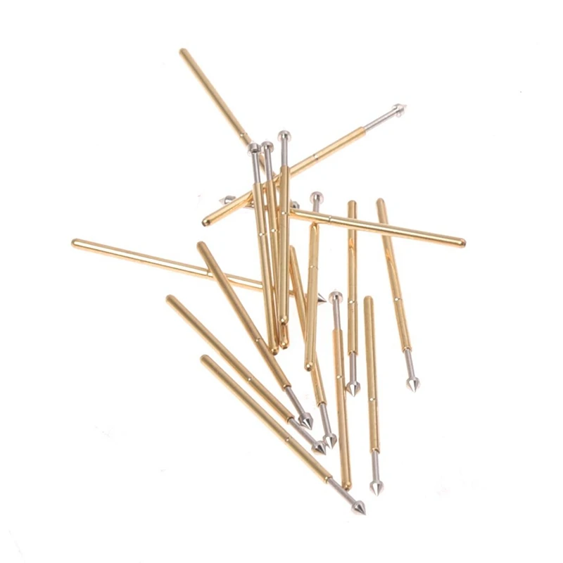 20X Spring Test Probe Pogo Pin P50 E2 Dia 0.68Mm Length 16Mm 75G Gold &amp 10 Pcs Spherical Tipped Loaded Probes | Инструменты
