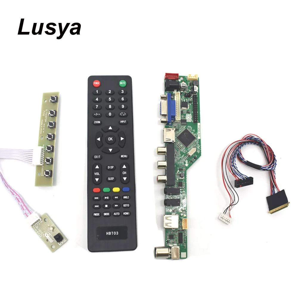 VGA AV USB аудио ЖК-дисплей плата контроллера для 14 &quot15 6" B140XW01 B156XW02 LP140WH4 LP156WH2 B156XTN02.1