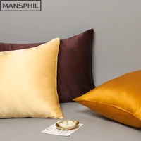 100 real silk pillow case for bed with hidden zipper 22 momme luxury pillowcase cushion covers decorative golden dakimakura