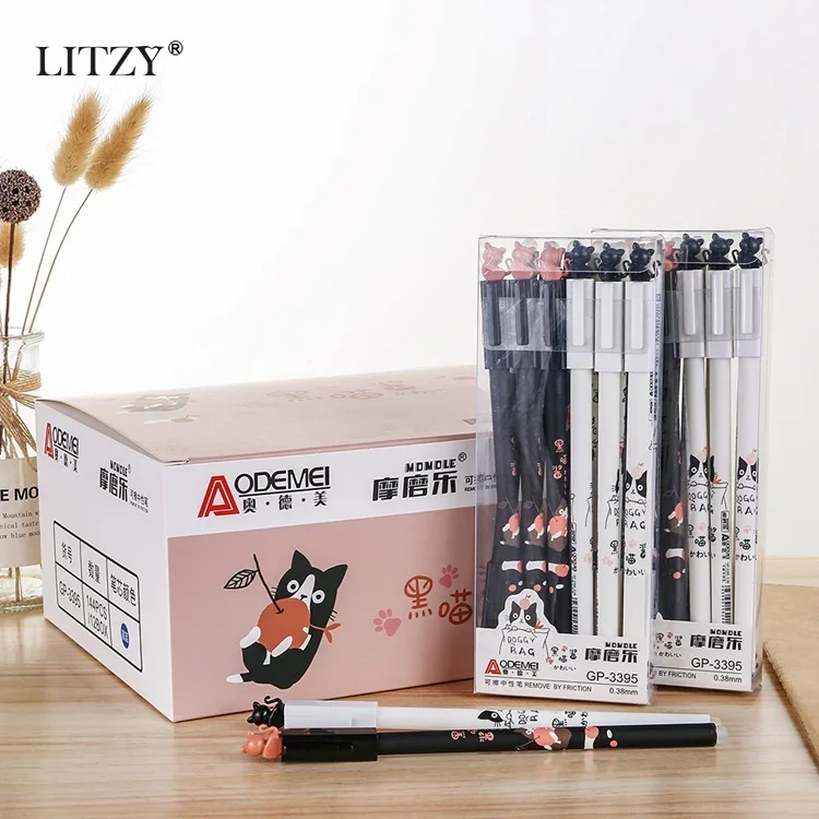 Набор ручек со стираемыми кошками 25 шт./лот милые ручки с единорогом моющаяся