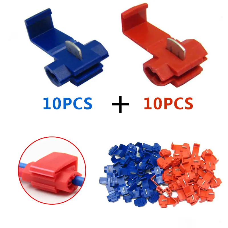 10 шт синий + красный разъем клеммы защелкивающиеся 20 на Запчасти для транспортных