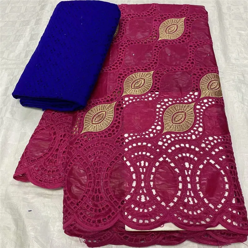 

Хорошее качество ушко нигерийское кружево ткань 2,5 + 2,5 из хлопчатобумажной ткани и bazin модный стиль в африканском стиле фут кружевной ткани ...