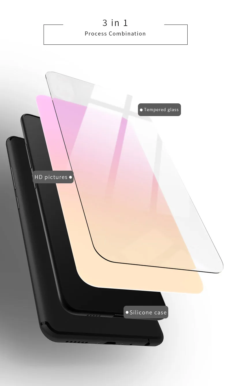 Чехол из закаленного стекла для телефона для Oneplus 7T Pro 7 Pro 6 6T 5 5T роскошный цветной градиентный чехол