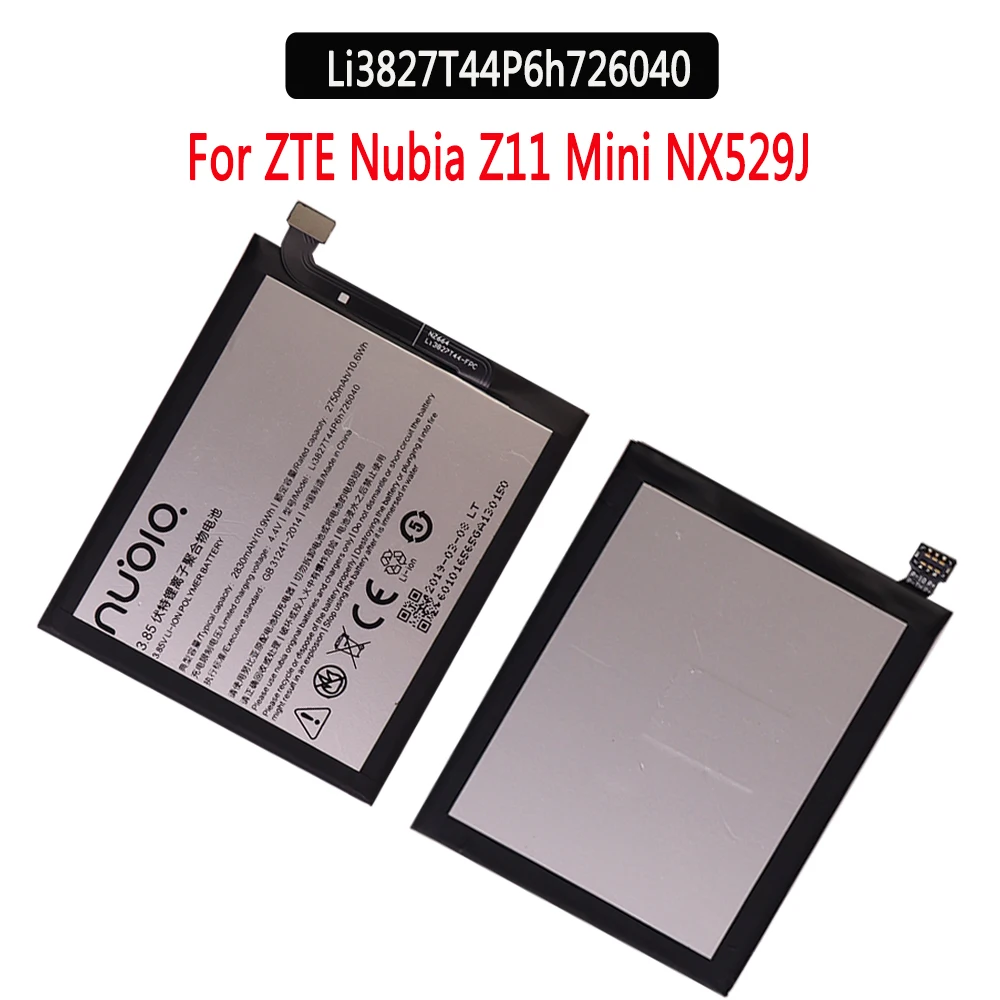 100% Оригинальный аккумулятор 3,85 В 2830 мАч Li3827T44P6h726040 для ZTE Nubia Z11 Mini NX529J аккумулятор