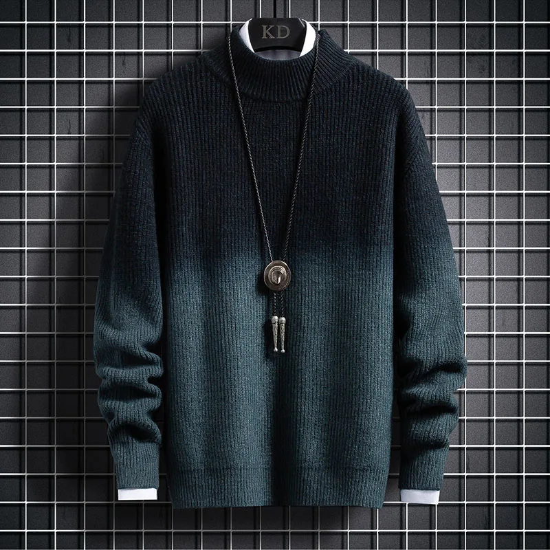 

New Winter Thick Warm Cashmere Sweater Men Top Quality Fashion Male Pullovers Long Sleeve Turtleneck Men's Christmas Sweaters