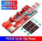 V013 Pro PCIE Райзер USB 3,0 температурный цифровой дисплей 1X 16X PCI экспресс-карта графическая карта удлинитель адаптер