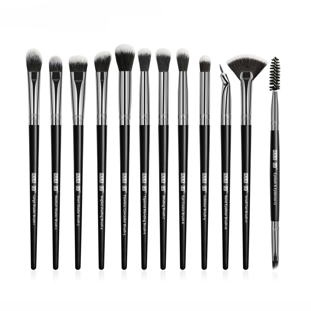 

12pcs/Set Eye Makeup Brush Sets Makeup Tools Eye Shadow Brush Concealer Brush Blending Brush Lip Brush Eyebrow Eyelash Brush