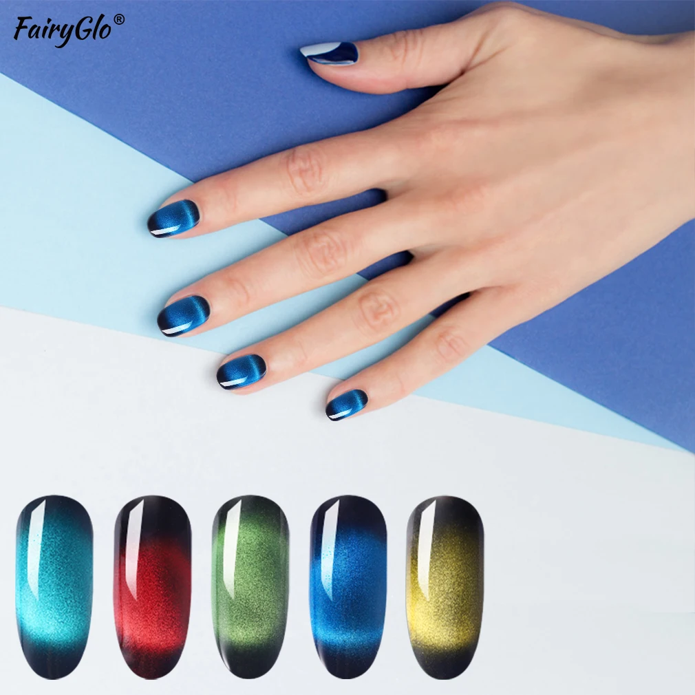 FairyGlo драгоценный камень 3D кошачий глаз гель лак для ногтей УФ Магнитный Гель-лак