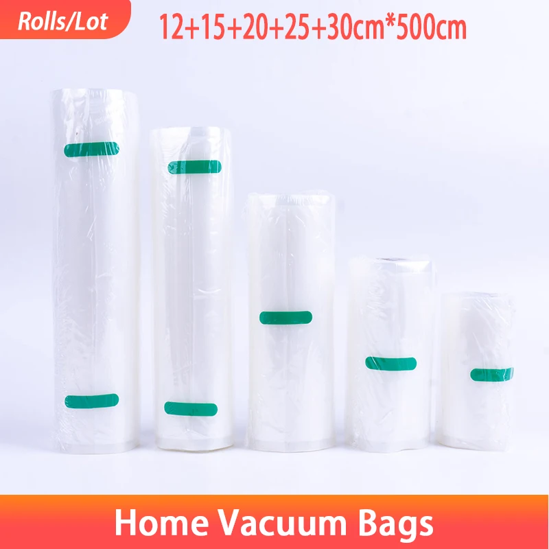 

Home Vacuum Bags For Food Vacuum Sealer Food Fresh Long Keeping Bags For Vacuum Packer 12+15+20+25+30cm*500cm Rolls/Lot