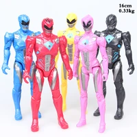 5pcs aime mighty power morphin dinosaur team rangers et alien action figure toy doll brinquedos figurals collection model kids