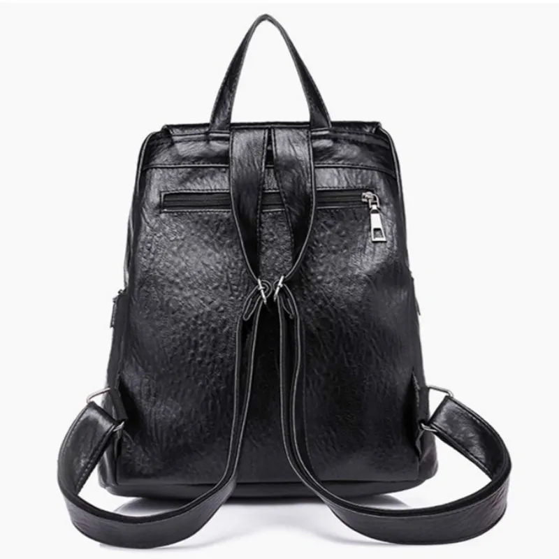 

New Women's Backpacks Female Fashion PU Leather Backpack Shoulder Bags Daypack For Women Rucksack Feminine Mochila Schoolbag