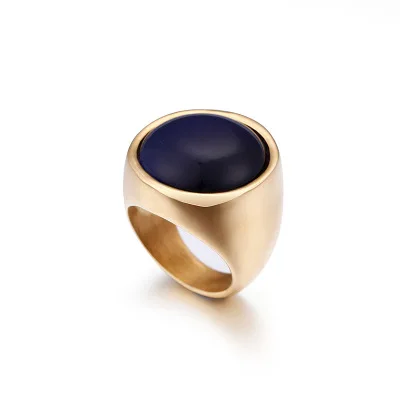 dark blue Многоцветное кольцо с опалом и камнем, женские вечерние кольца из нержавеющей стали, антиаллергенные кольца, женские кольца, опт, подарок другу - Цвет основного камня: dark blue