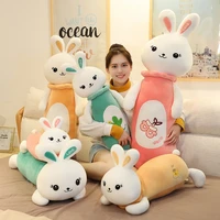 new cute princess rabbit plush long pillow soft stuffed cartoon bunny doll office nap sleeping cushion kids girls lover gifts