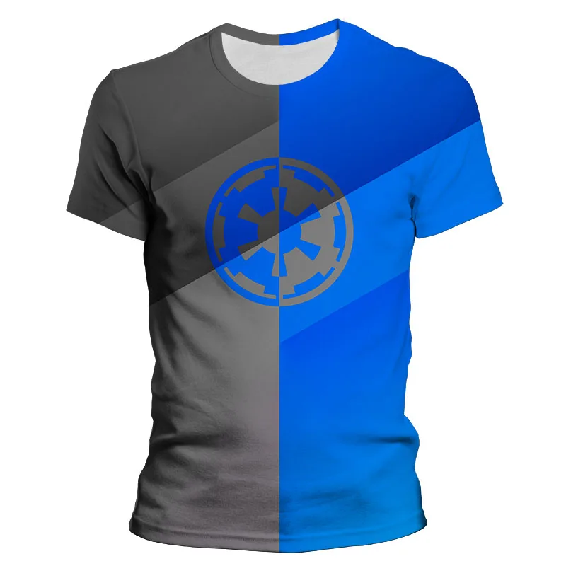 Мужская футболка с 3D-принтом и логотипом Звездные войны новая летняя модная