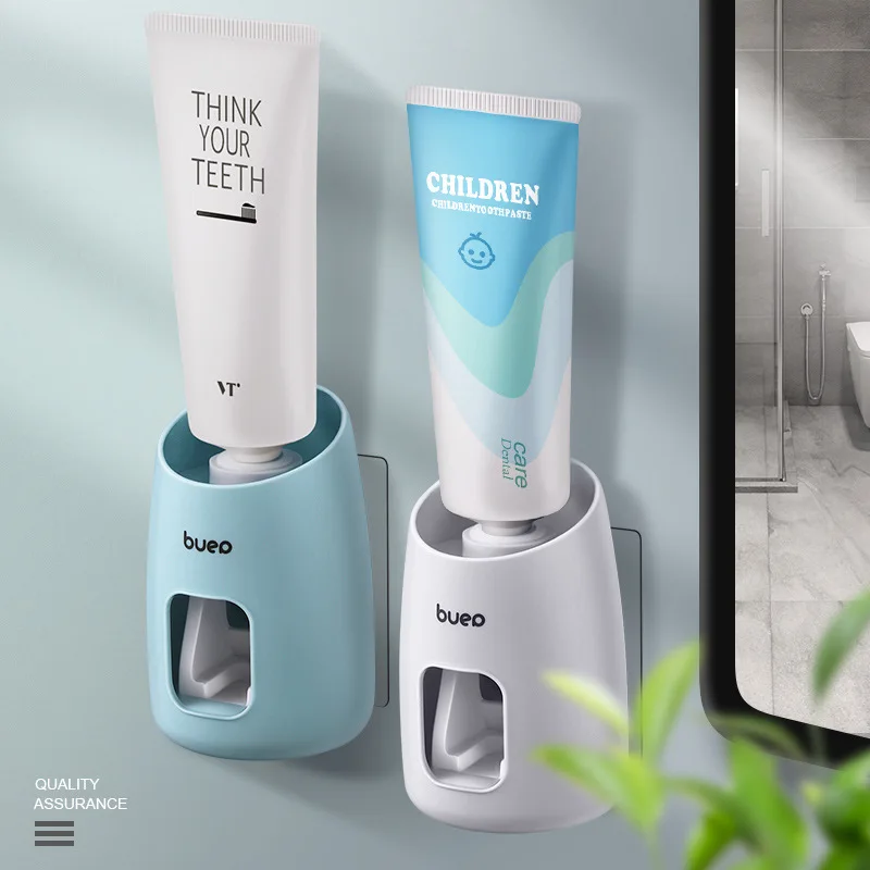 Новый Автоматический Диспенсер зубной пасты держатель для щетки настенный