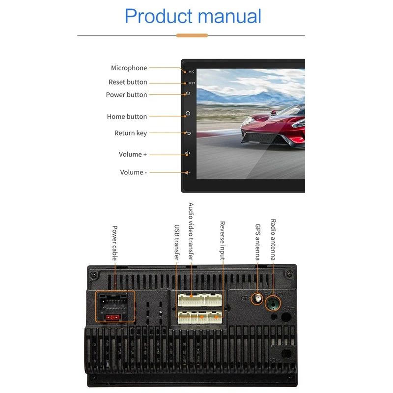 Автомагнитола 2 Din 7 дюймов Android 10 1 мультимедийный видеоплеер MP5 Wi-Fi GPS стерео USB