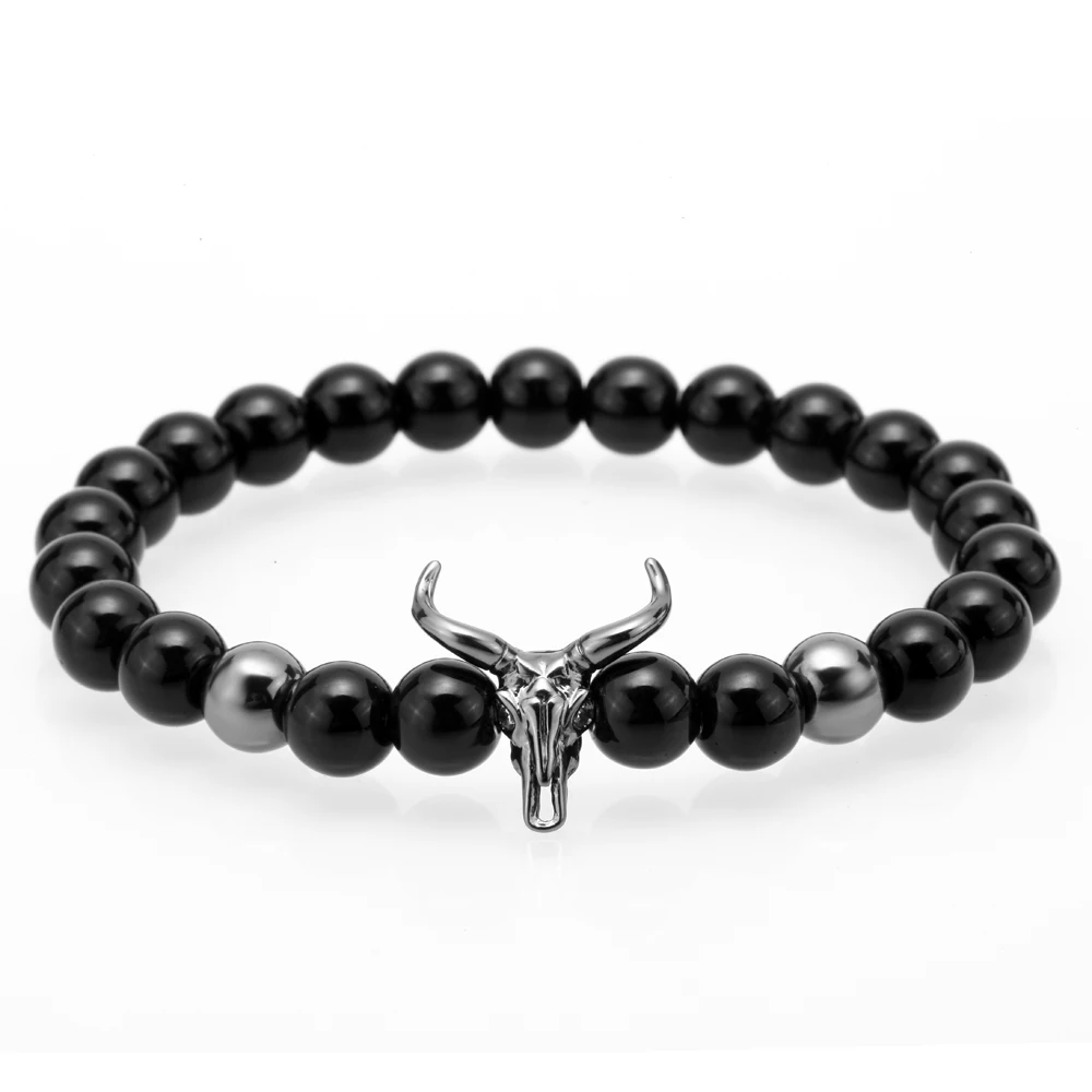 Очаровательный браслет для мужчин золотые браслеты женщин натуральный камень