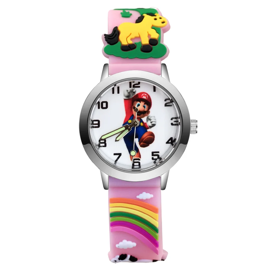 Модные милые детские часы с мультипликационным рисунком Студенческие для