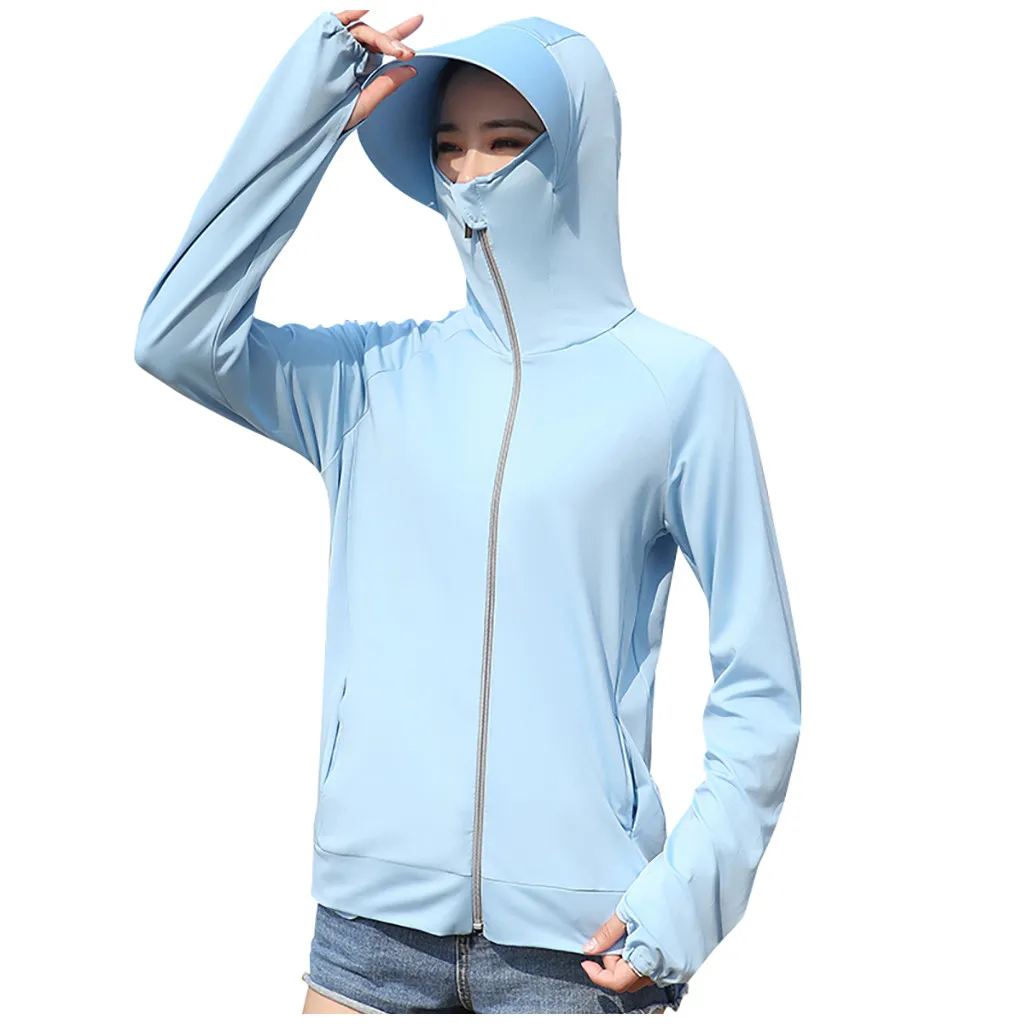 Женская велосипедная Солнцезащитная куртка с капюшоном и защитой от УФ