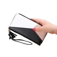 hot sales%ef%bc%81%ef%bc%81%ef%bc%81new arrival luxury color block tassel design credit card holder women long wallet coin purse for party