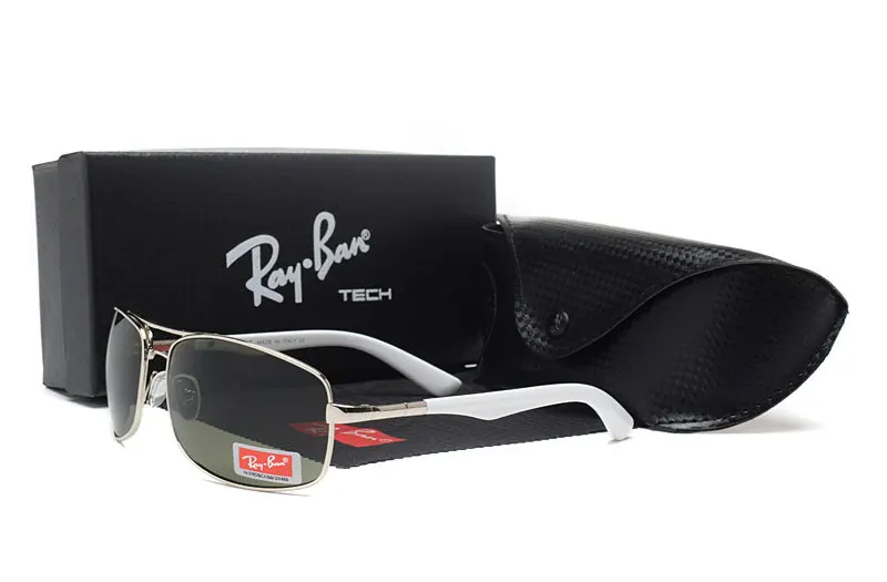 RayBan RB3480 квадратные поляризационные солнцезащитные очки мужские UV400 зеркальные солнцезащитные очки для вождения винтажные Lunette De Soleil Homme