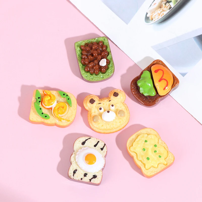 

8Pcs 1/12 Simulation Toast Dollhouse Miniature Food Breakfast Snack Kitchen Toys