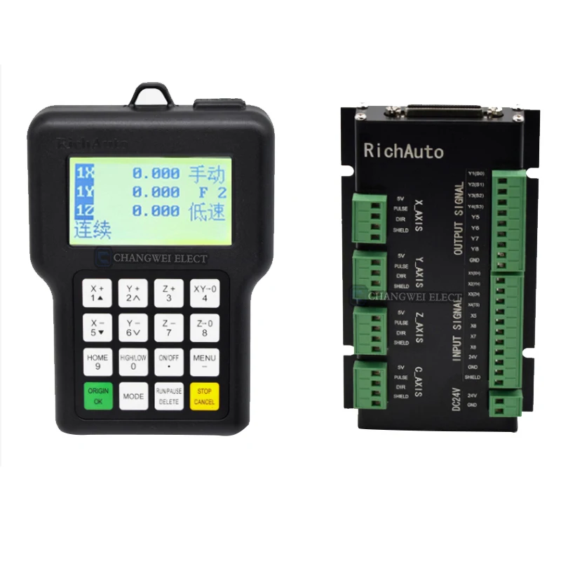 RichAuto DSP A11 ЧПУ A11S A11E движения Управление 3 Axis Дистанционное для станка с лазерной