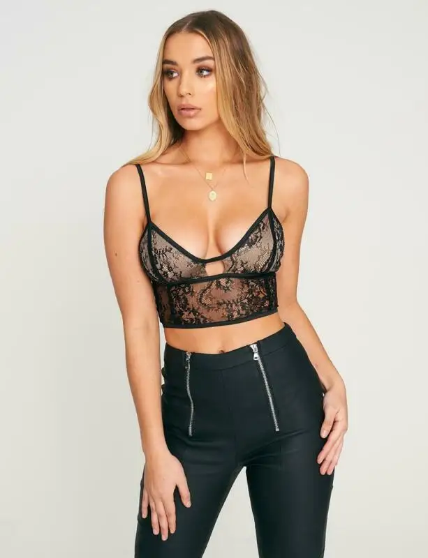Женский кружевной цветочный бюстгальтер без косточек бюстье укороченный топ на