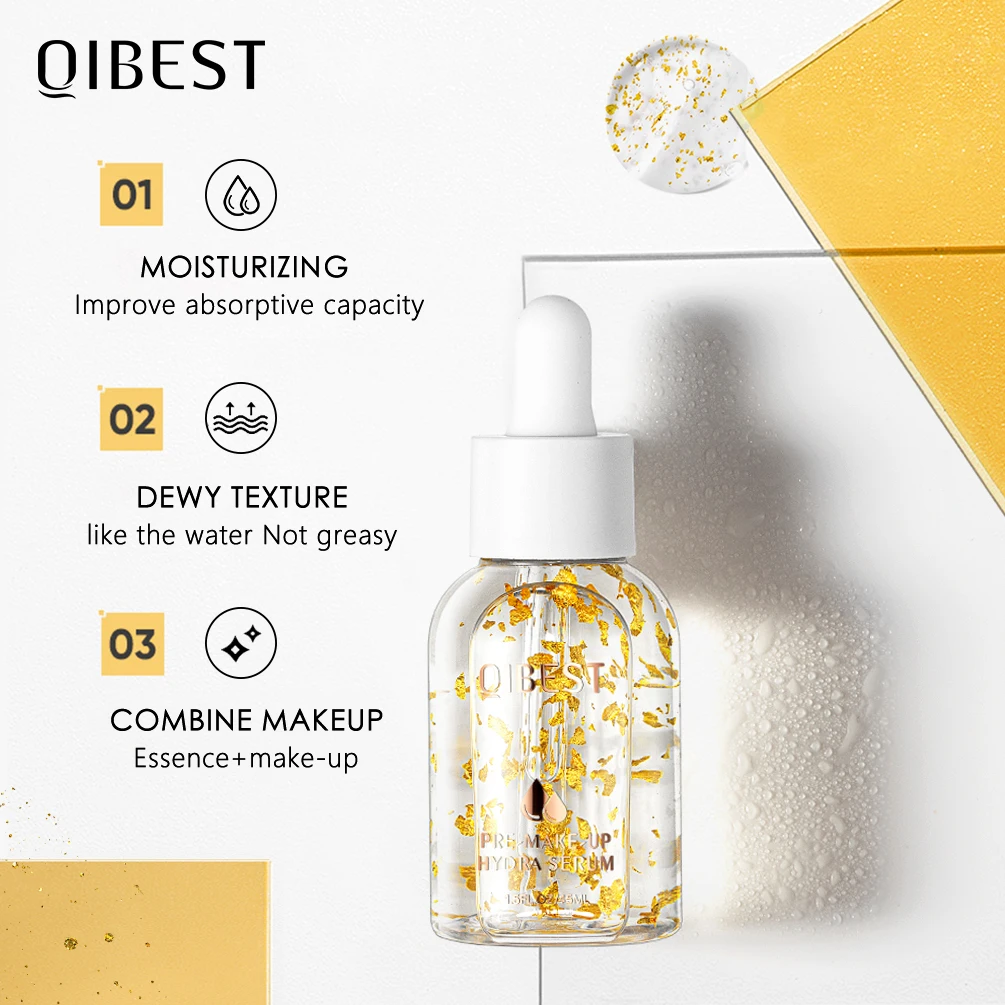 QIBEST Gold эссенция для лица Косметика кожи осветляющая сыворотка Золотая Сыворотка