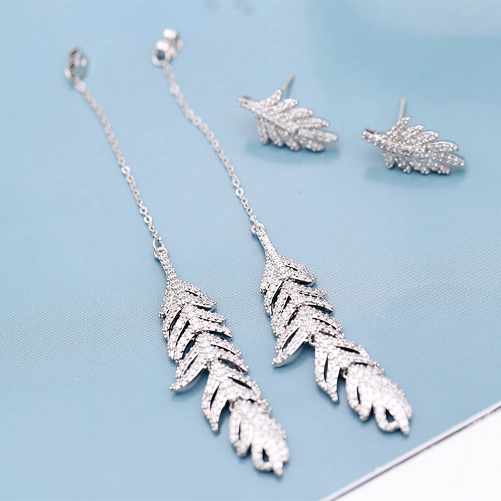 

925 Sterling Silver Micro Inlay Monaco Jewelry Tassel Earring Charm Fashion 2021 New Trendy Ladies Party Gifts