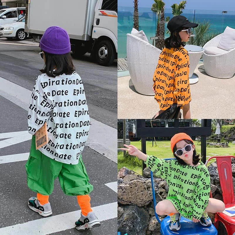 

Children's long-sleeved T-shirt 2020 autumn new Korean version of the trend 7 mid-length 8 loose bottoming shirt 9 girls foreign
