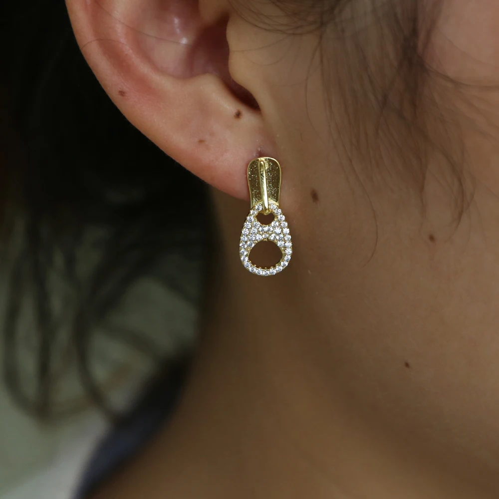 Новый персонализированное милое в форме молнии серьги клипс серебро 925 ювелирные