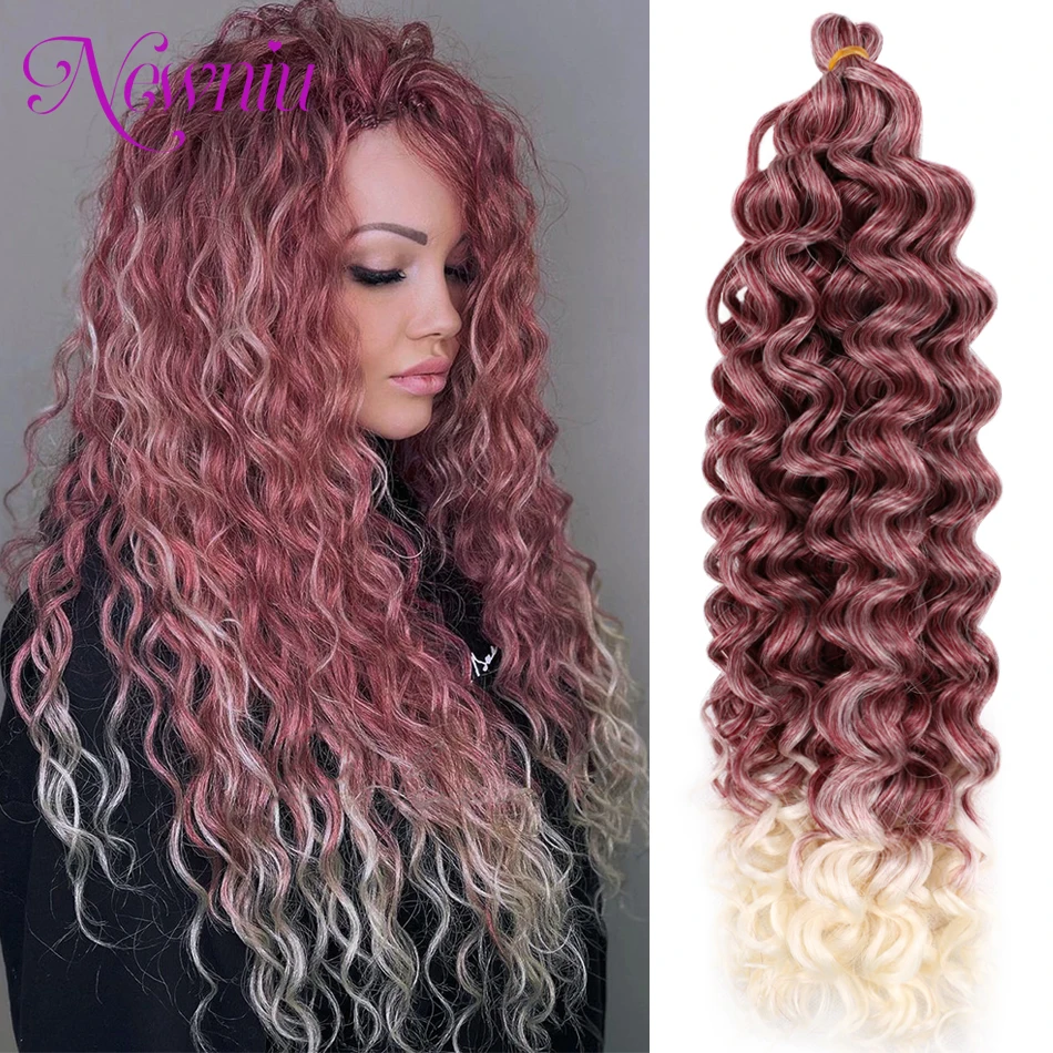 Ocean Wave Crochet Braid Hair Freetress Water Wave Braiding Hair Hawaii Afro Curls Natural Synthetic Hair Extensions for Women