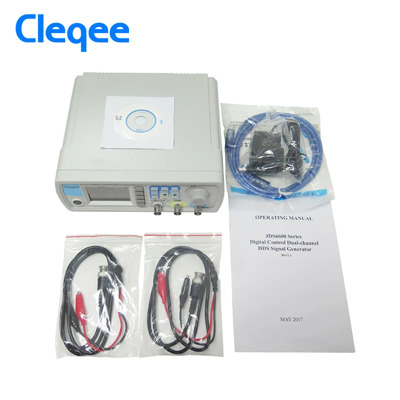 Cleqee JDS6600-60M JDS6600 серии 60 МГц цифровой контроль двухканальный Функция DDS частота генератора сигнала метр произвольный