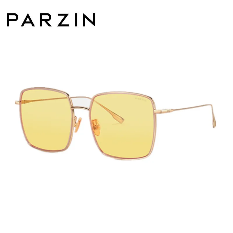 PARZIN New Sunglasses Women Big Metal Frame Sun Glasses For Women Fashion Colorful Ladies Shades Eyewear 8280