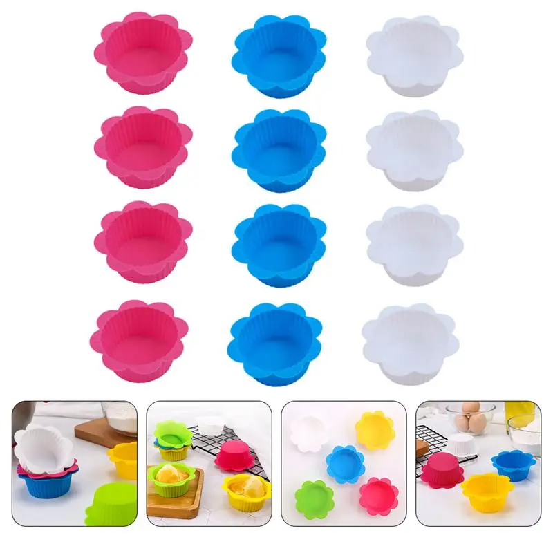 

12Pcs Durable Practical Convenient Simple Creative Cake Molds Cake Making Molds for Home
