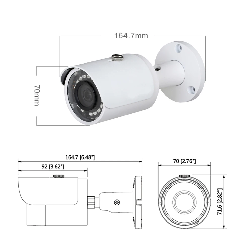 Dahua 2MP HDCVI Camera HAC HFW1200S S5 Водонепроницаемая цилиндрическая камера IR LEDs длина 30m