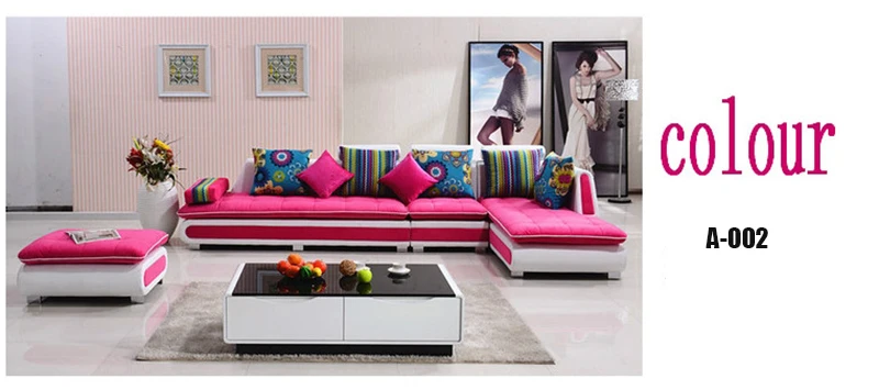 В форме буквы L светными тканими диван для гостиная мебель A 002 одноместное кресло