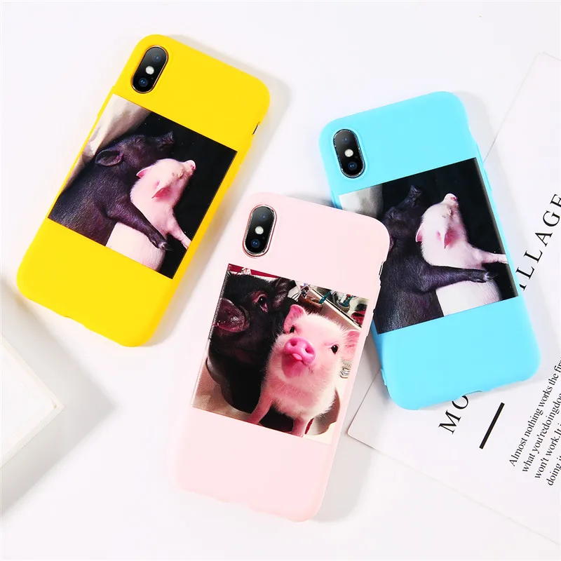 Lovebay милый чехол для телефона с изображением поросенка iPhone 11 Pro X XR XS Max 6 6s 7 8 Plus 5 5S SE