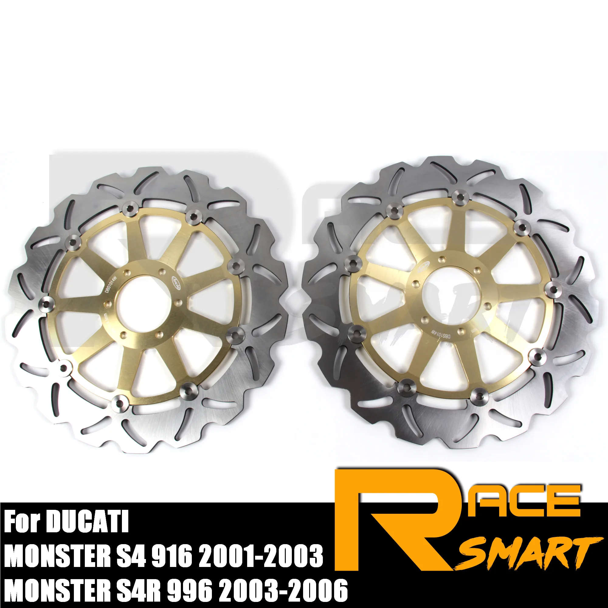 Мотоцикл 1 Пара CNC передние тормозные диски для DUCATI MONSTER S4 916 2001- 2003 Rotors S4R 996 2003- 2006 2004