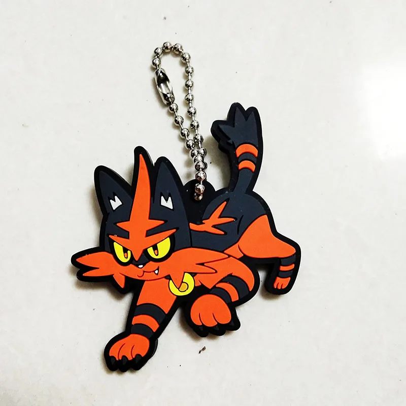 Покемон меч и щит Torracat Pikachu Rowlet резиновый брелок Подвеска экшн-фигурка готовый
