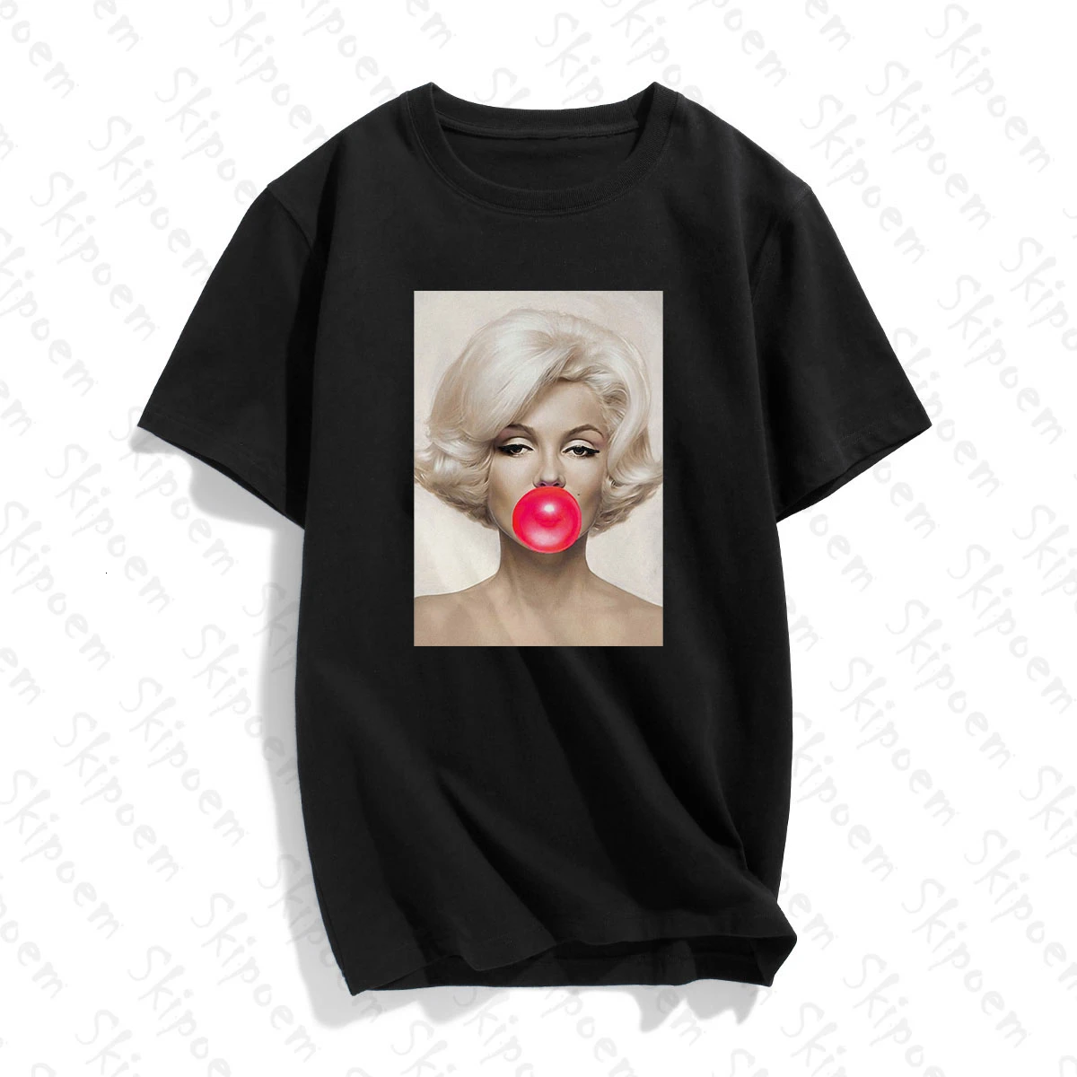 Звезда и Chiclete копии Мэрилин Монро Одри Хепберн футболка для женщин в Корейском