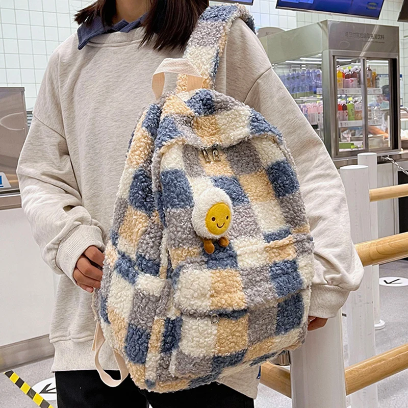 Сумка на плечо из искусственного меха с отделением для девочек-подростков -