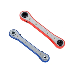 1 шт. двухсторонний ключ с храповым механизмом, инструмент для технического обслуживания кондиционера, рефрижератора, гаечный ключ с запорным клапаном, приблизительный инструмент