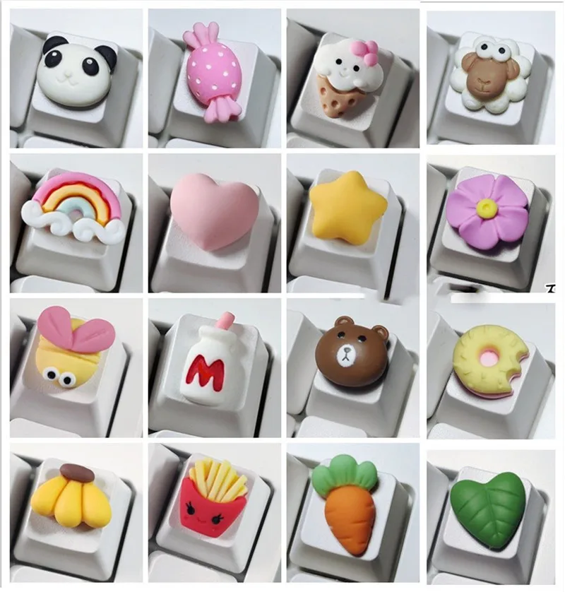 Cartoon Cute DIY Keycaps Esc Mechanical keyboard Caps Cherry Mx Lovely Personalized Custom Key Cap Gamer images - 6