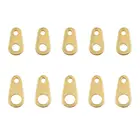 Соединительные детали с двойным отверстием и медным покрытием из 18-каратного золота, коннекторы для изготовления ювелирных изделий своими руками, фурнитура для ожерелья, аксессуары, 10 шт.лот