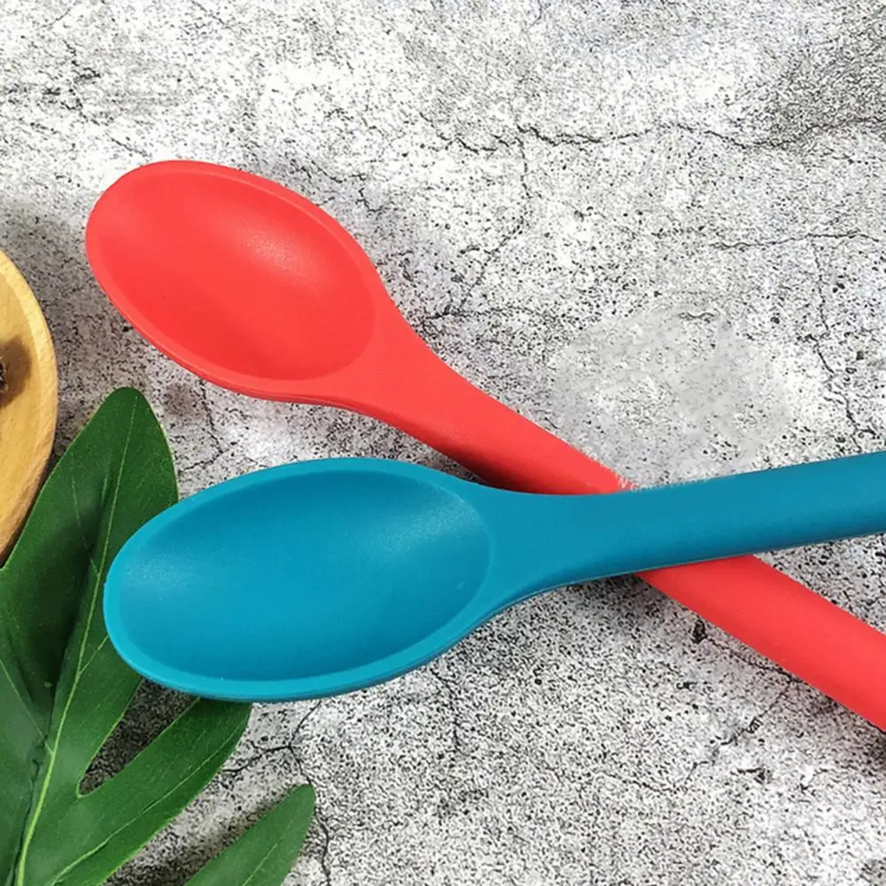 One Piece Design Food Stirring Cooking Tool Non-stick Silicone Long Handle Mixing Spoon Kitchen Utensil Tools | Дом и сад