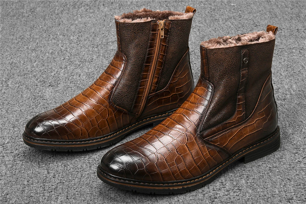 

men winter shoes 2020 warm Comfortable Non-Slip Fashion men winter boots